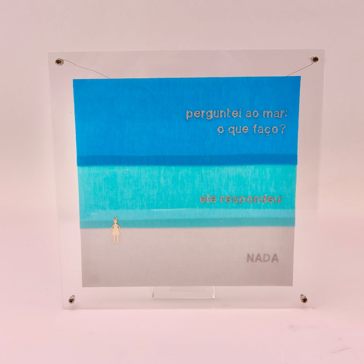 Carré “Perguntei ao Mar” — arte decorativa menina