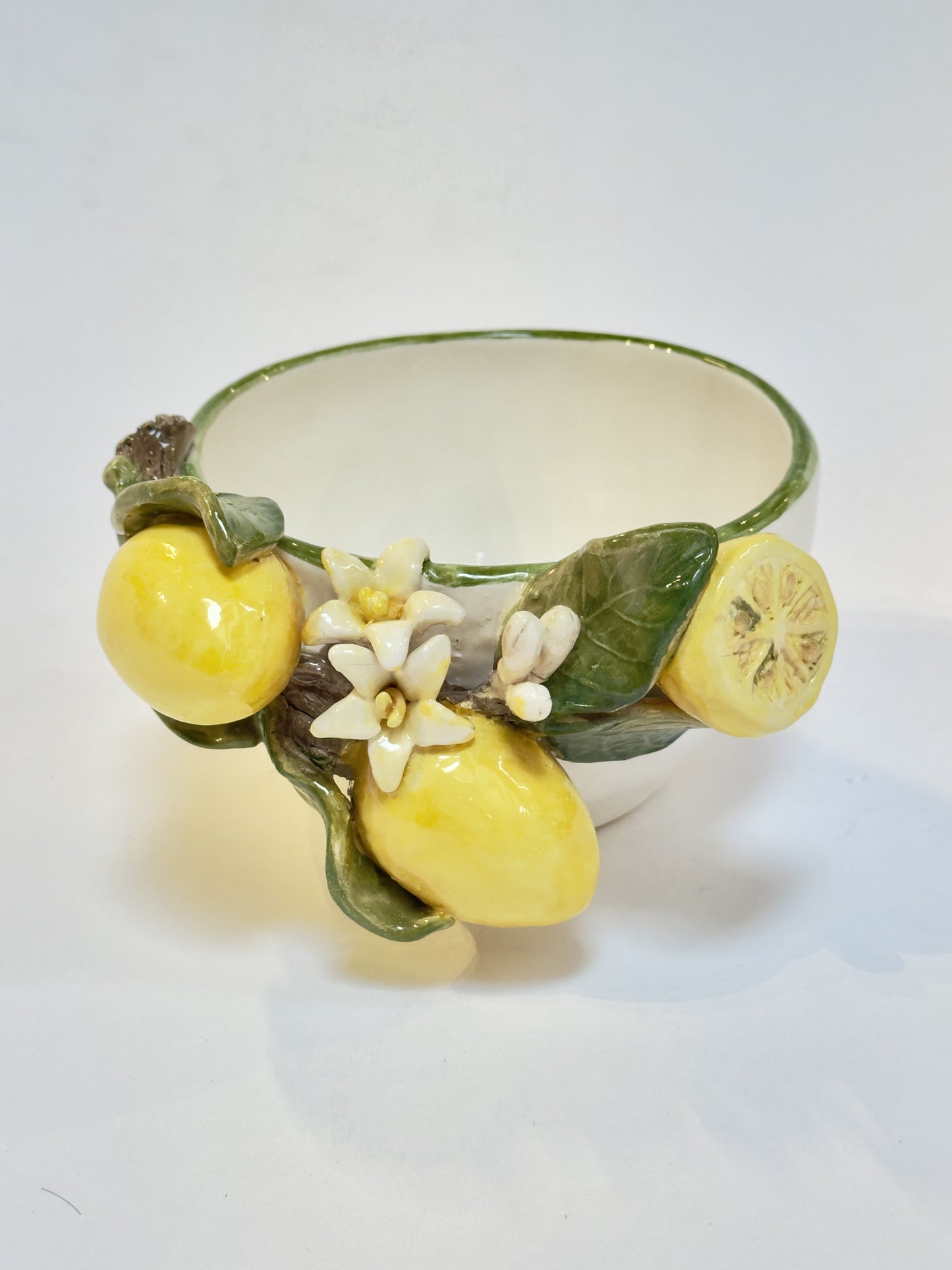 Bowl em Cerâmica com Alça Escultural Limão Siciliano