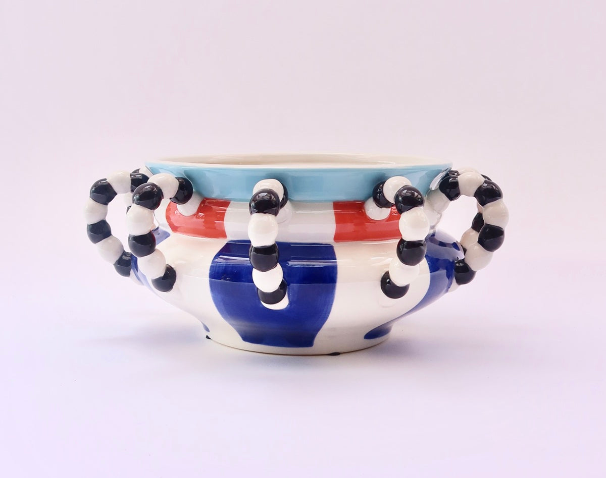 Vaso cerâmica colorido