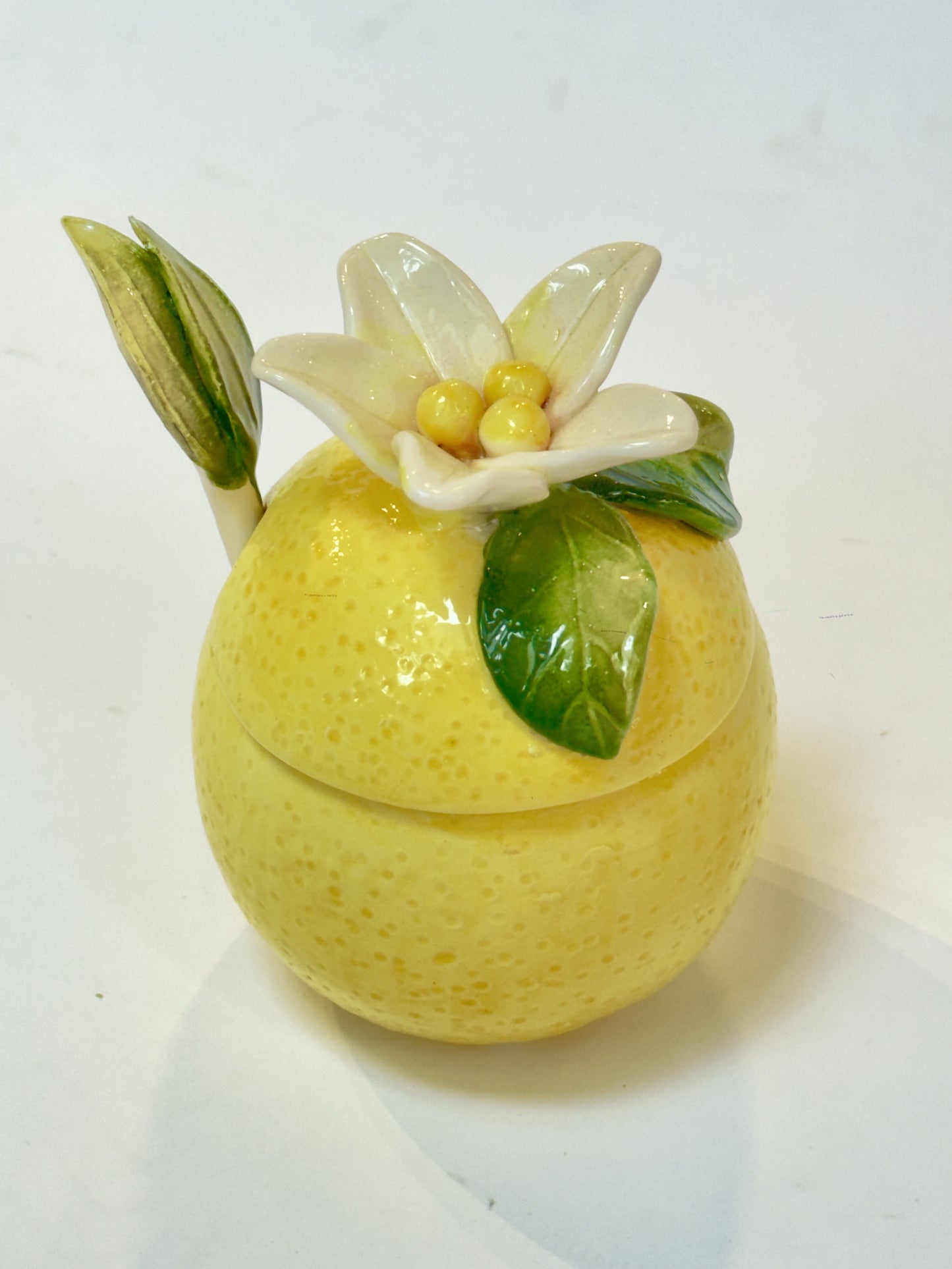 Açucareiro ou Porta Geleia em Cerâmica Limão Siciliano