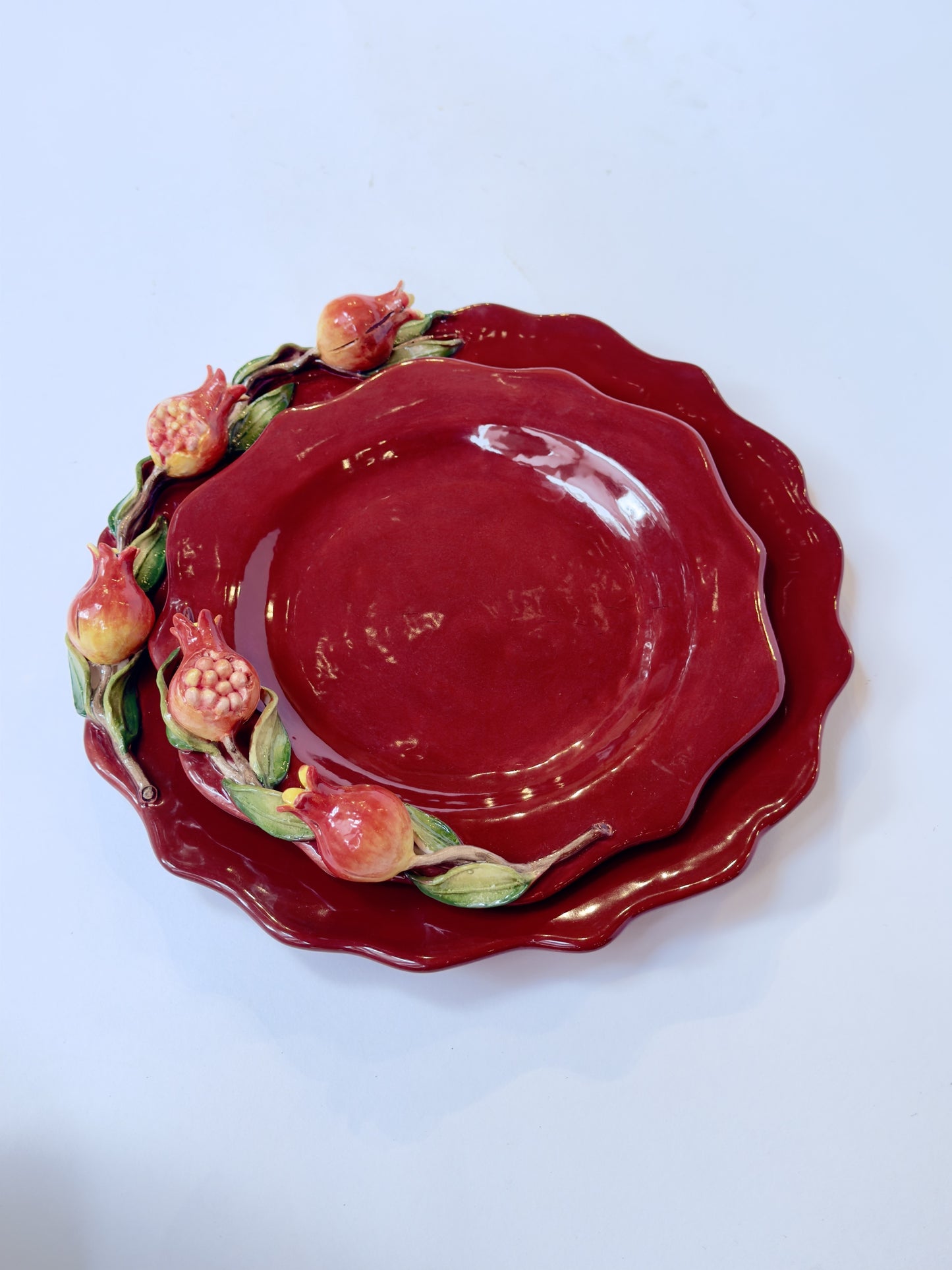 Prato Decorativo Romã em Cerâmica