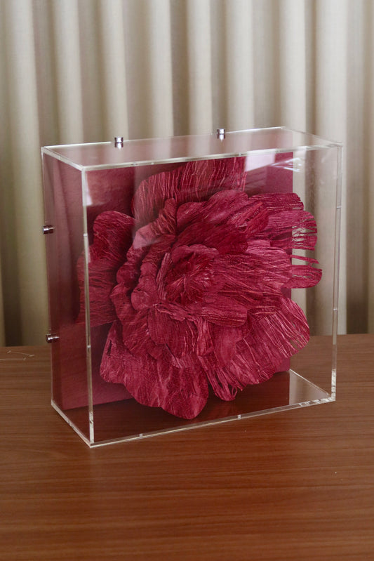 Caixa Decorativa Flor em Fibra de Arroz