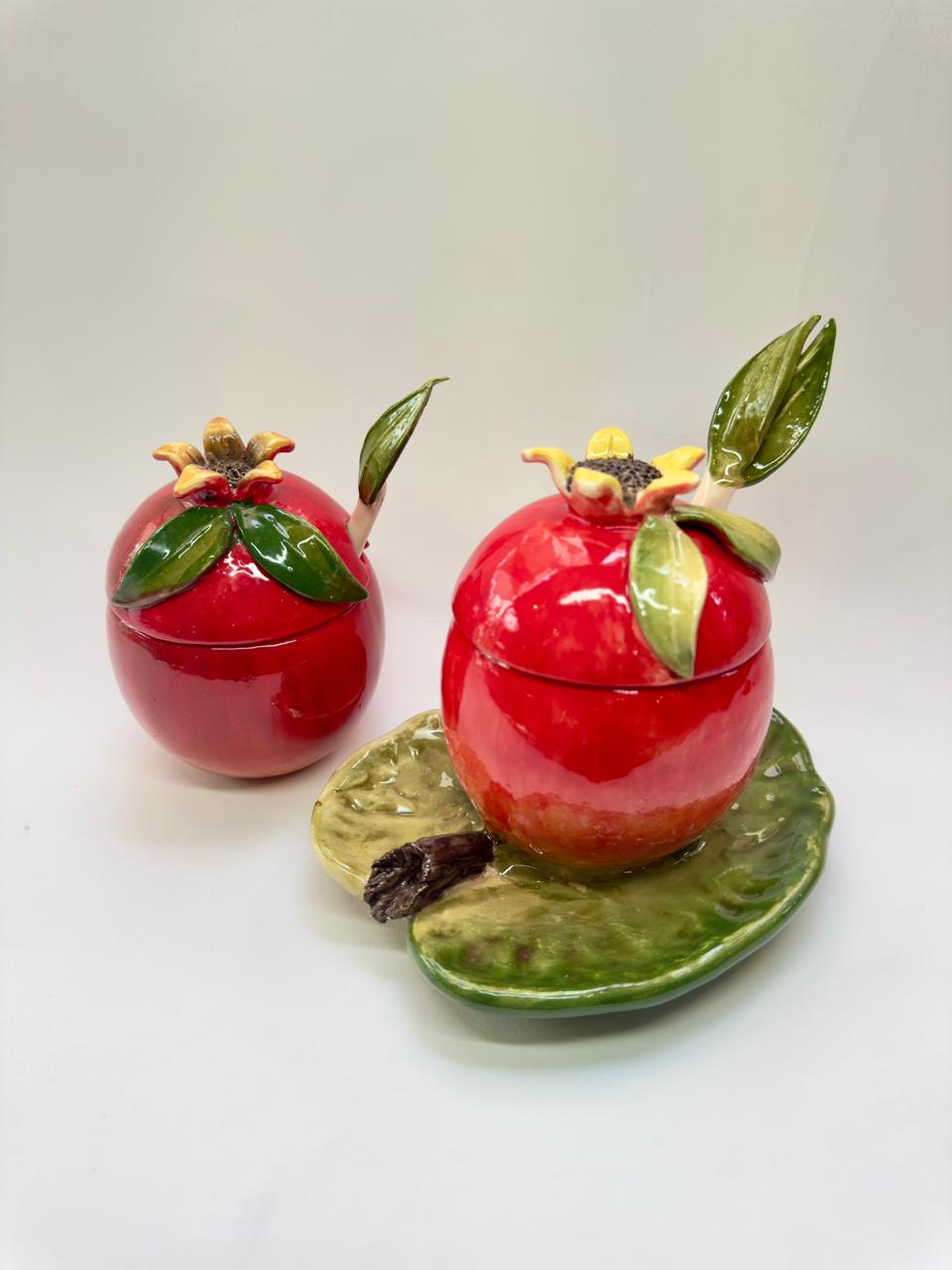 Açucareiro ou Porta Geleia em Cerâmica Romã