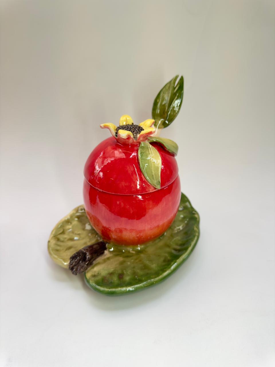 Açucareiro ou Porta Geleia em Cerâmica Romã