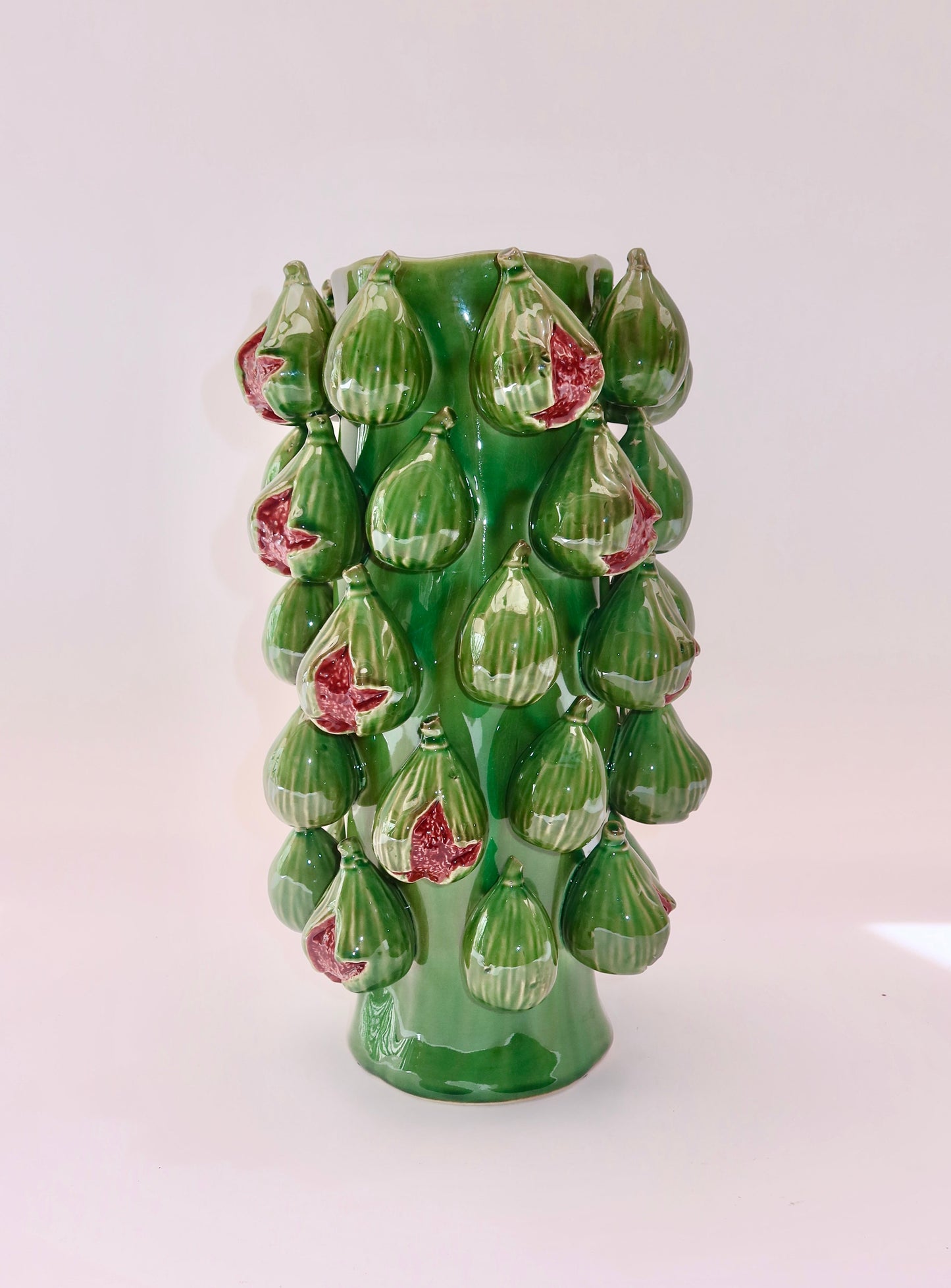 Vaso cerâmica figo verde