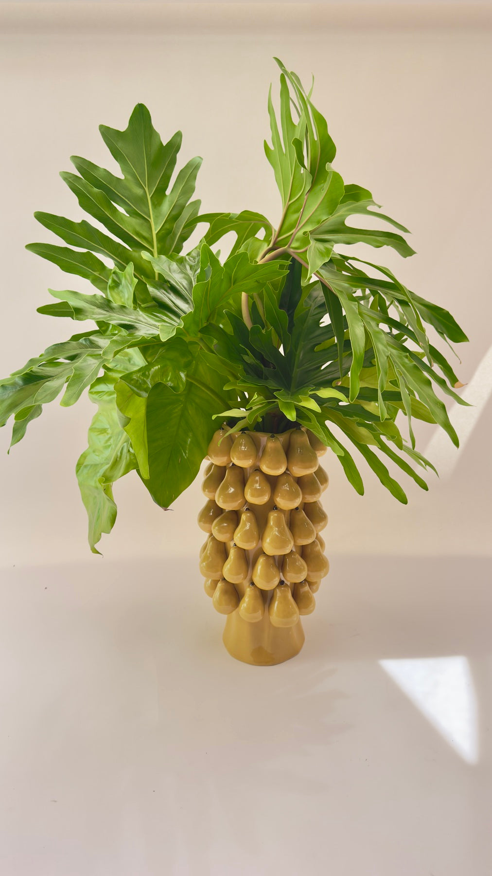 Vaso cerâmica pera artístico