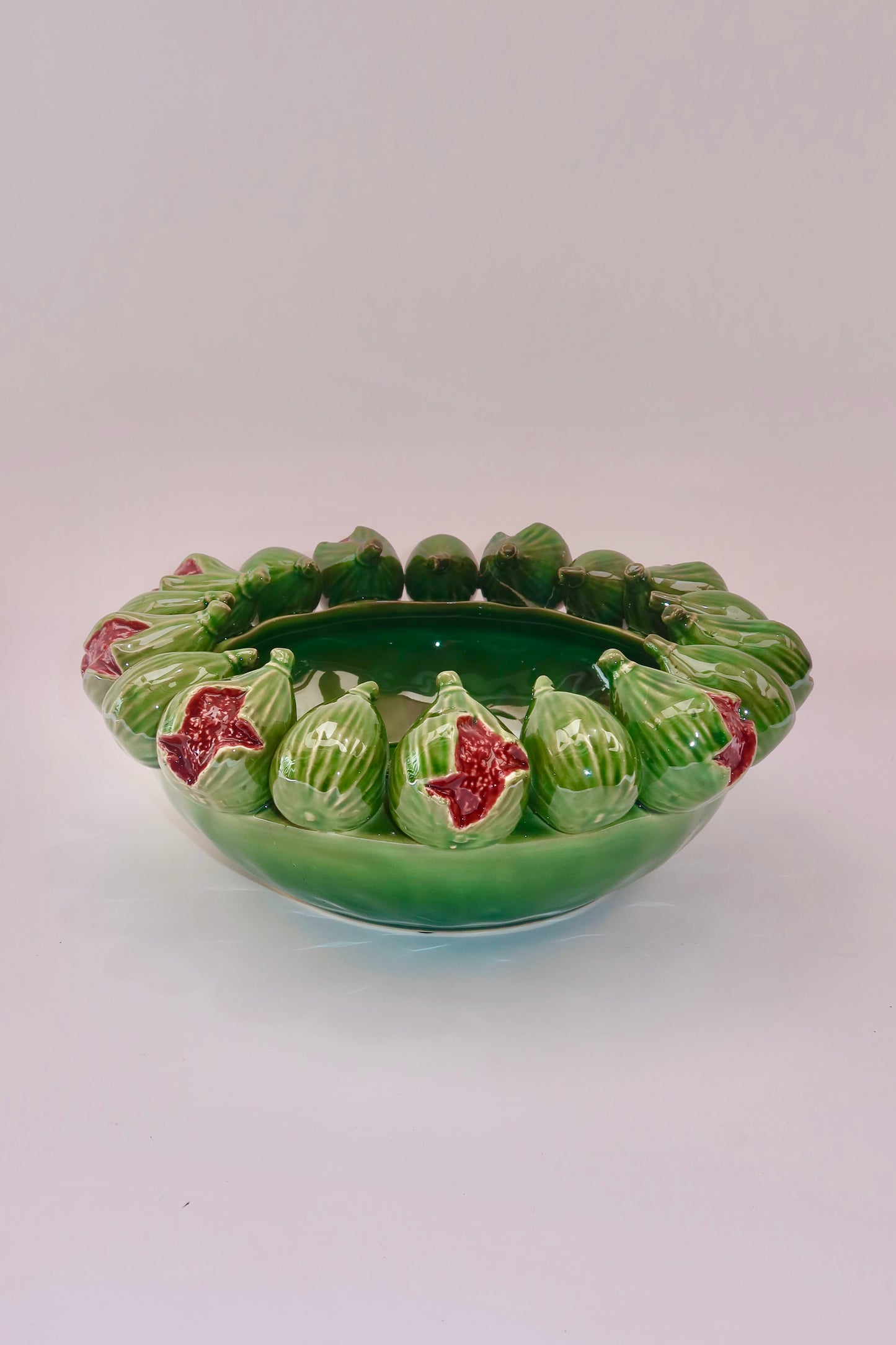 Vaso cerâmica figo verde
