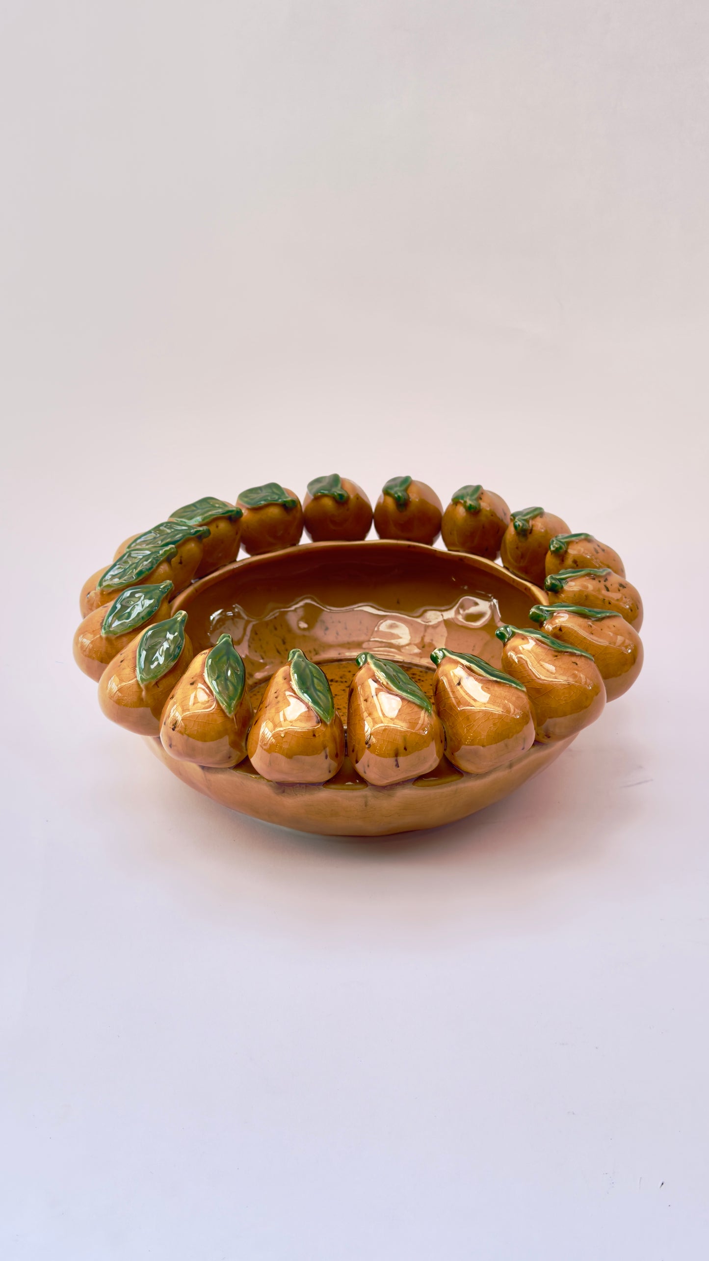 Vaso cerâmica pera artístico