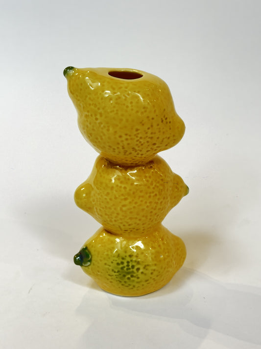 Vaso Escultural em Cerâmica Trio de Limões Sicilianos