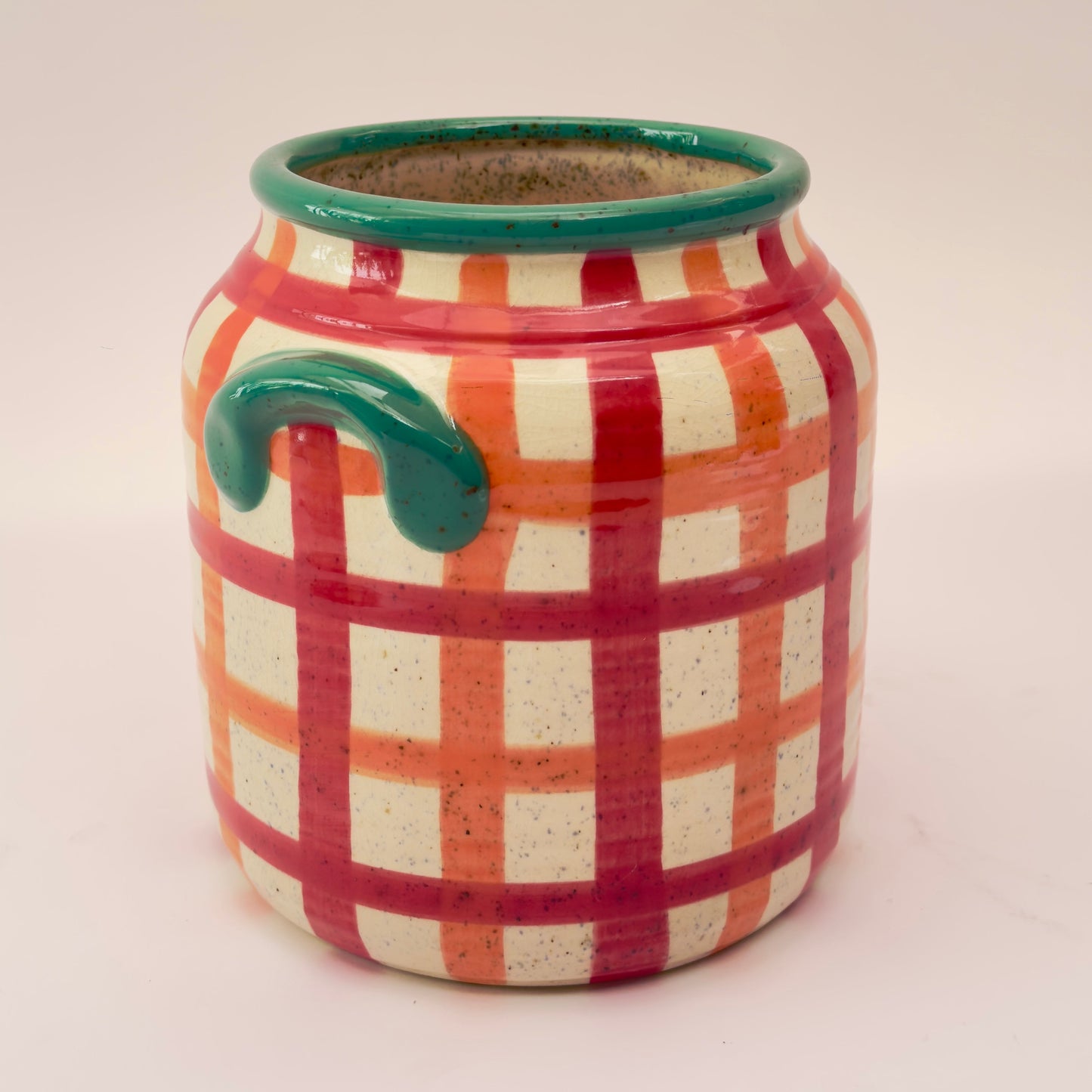 Vaso cerâmica balde artístico L18,8xA20cm